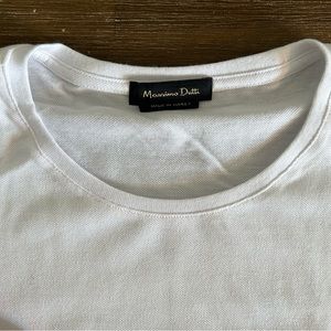 MASSIMO DUTTI - men’s thick cotton blend t shirt